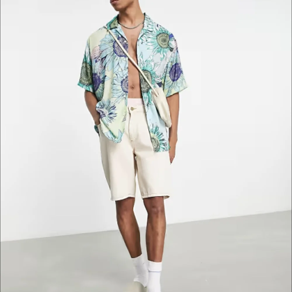 NWT Bershka Men's Floral Print Shirt Size L - Picture 2 of 9